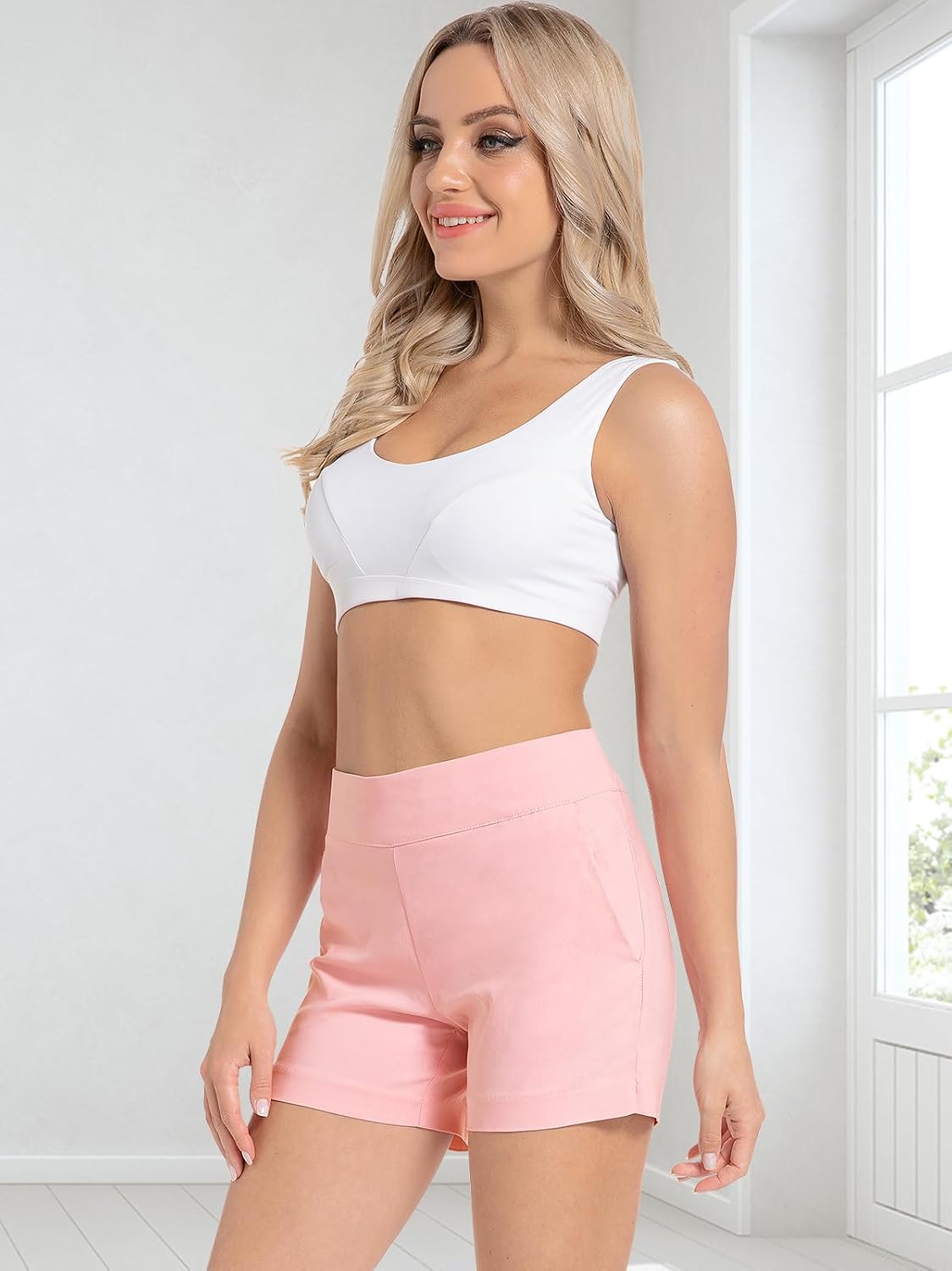 Ultimate Comfort High Waist Chino Shorts